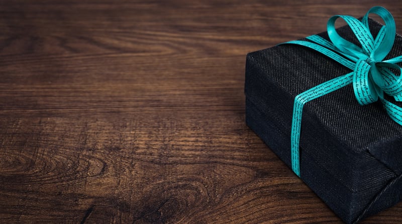 Gift box with ribbon